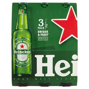 BIRRE HEINEKEN SHISHE CL.33X3 5%