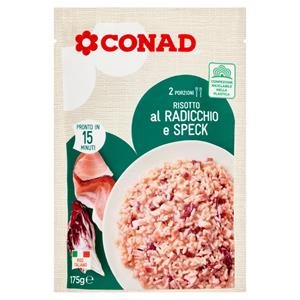 RIZOTO ME RADICCHIO DHE SPECK CONAD 175 GR