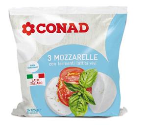 MOZZARELLA TRIS 125gX3 CONAD