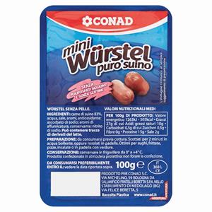 MINI WURSTEL PURO SUINO CONAD 100G