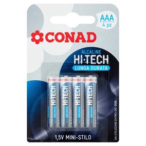 BATERI MINISTI.HI-TECH CONAD AAA 4C