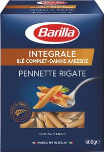 MAKARONA PENNE RIGATE INTEGRALE BARILLA 500 GR