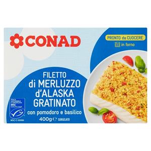 FILETO MERLUCI GRATINATO CONAD 400 GR