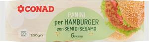 PANINI HAMBUR.SESAMO CONAD 6PZ G300