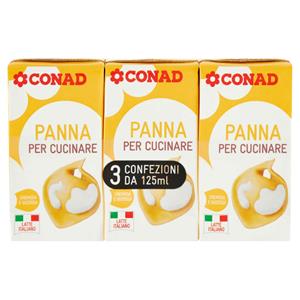 PANNA UHT DA CUCINA CONAD 125MLx3