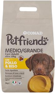 PETFRIEND CANE M/G POLLO/RISO 3KG