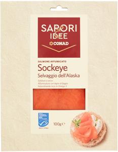 SALMONE AFF.SOCKEYE 100G S&I CONAD