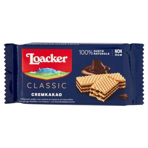 Loacker Classic Cremkakao Wafer con crema al cioccolato e cacao nobile Wafers 45g
