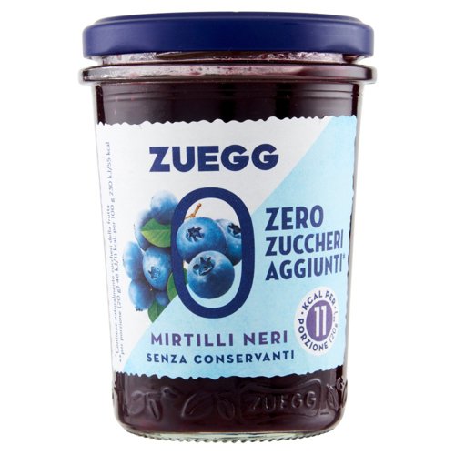 Zuegg Zero Zuccheri Aggiunti* Mirtilli Neri 220 g