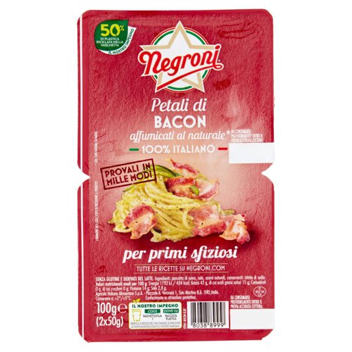 Negroni Petali di Bacon affumicati al naturale* 2 x 50 g