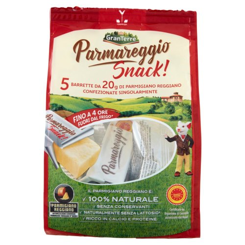 Parmareggio Snack! Parmigiano Reggiano DOP 5 x 20 g
