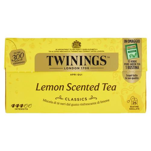 Twinings Lemon Scented Tea Tè Nero 25 filtri +1 omaggio The 52 g