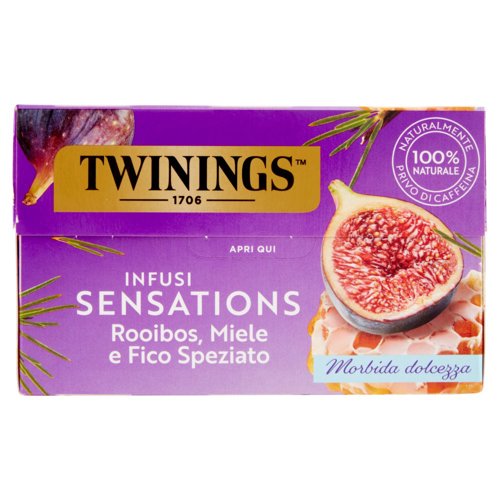 Twinings Infusi aromatizzati Sensations Rooibos, Miele e Fico Speziato 20 x 2 g