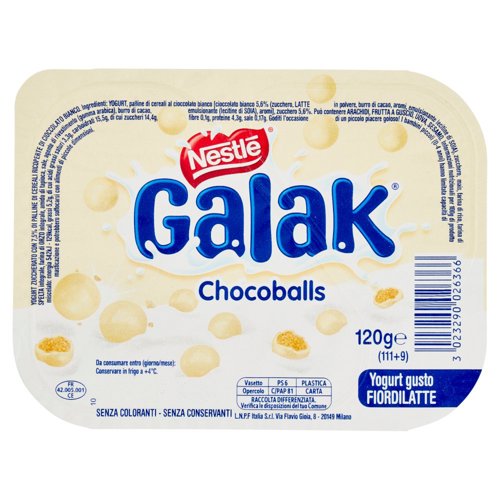 NESTLÉ Galak Chocoballs Yogurt gusto Fiordilatte 120 g