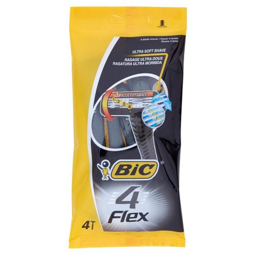 Bic 4 Flex Rasoi Uomo Usa e Getta, 4 pezzi