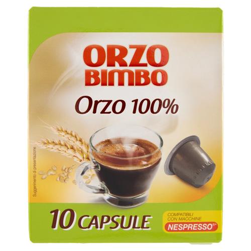 Orzo Bimbo Orzo 100% 10 Capsule Compatibili con Macchine caffè Nespresso* - 10 x 2,7 g