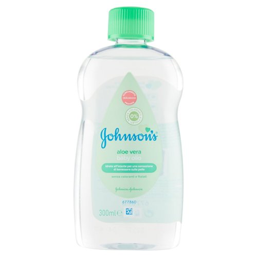 Johnson's Baby Olio Aloe Vera,  Testato Da Pediatri E Dermatologi, 300ml