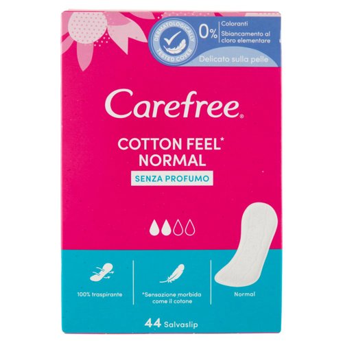 Carefree Cotton Feel* Normal Senza Profumo Salvaslip 44 pz