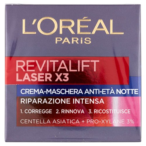 L'Oréal Paris Revitalift Laser X3 Crema-Maschera Anti-Età Notte 50 ml