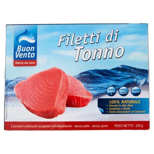 Buon Vento Filetti di Tonno Pinne Gialle Surgelati 250 g