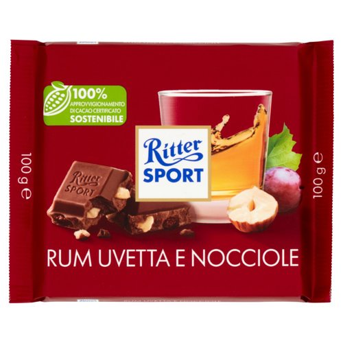 Ritter Sport Rum Uvetta e Nocciole 100 g