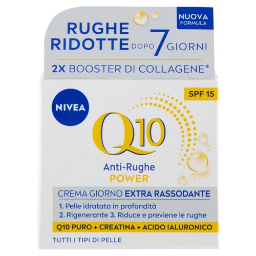 Nivea Q10 Anti-Rughe Power Crema Giorno Extra Rassodante SPF 15 Tutti i Tipi di Pelle 50 ml