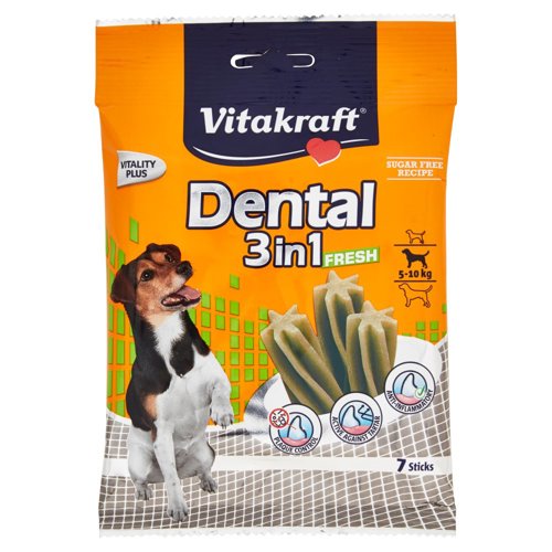 Vitakraft Dental 3in1 Fresh 5-10kg 7 Sticks 120 g