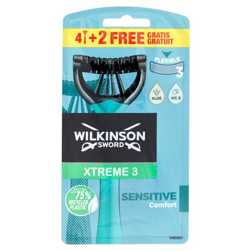 Wilkinson Sword Rasoio usa&getta Xtreme 3 Sensitive 4+2 pz