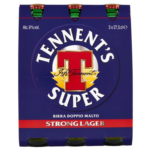 TENNENT'S SUPER Birra strong lager doppio malto bottiglia 3x27,5cl