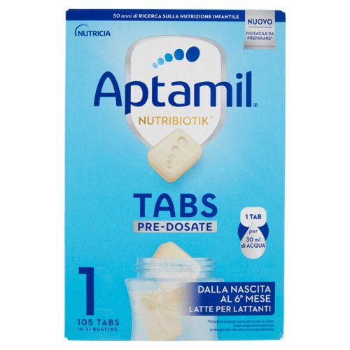 Aptamil Nutribiotik Tabs Pre-Dosate 1 Latte per Lattanti 21 x 23 g