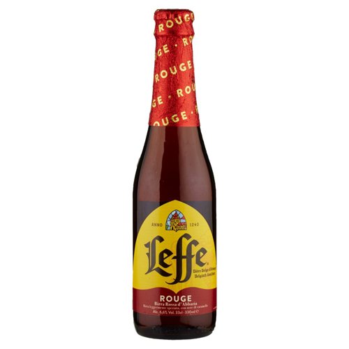LEFFE ROUGE Birra rossa belga d'abbazia doppio malto bottiglia 33cl