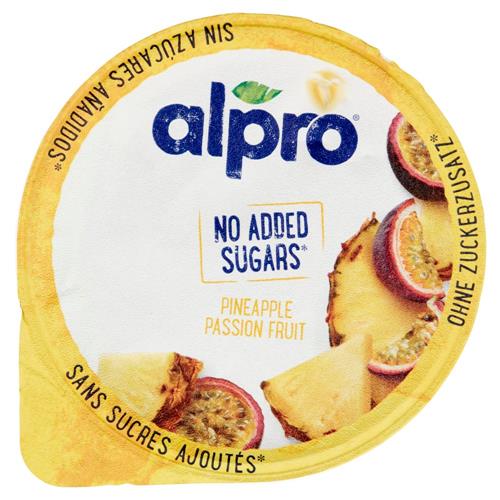 alpro No Zuccheri Aggiunti* Ananas Frutto della Passione 135 g