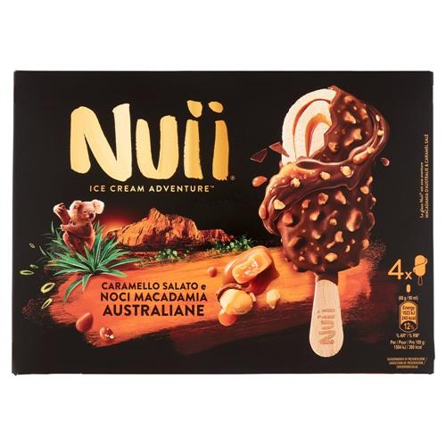 NUII Caramello Salato e Noci Macadamia Australiane 4 x 68 g