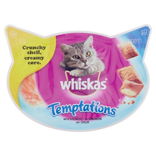 Whiskas Temptations Snack Gatto con Salmone 60 g