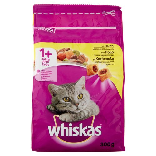 Whiskas Cibo Umido Gatto Anni 1+ con Pollo 300 g