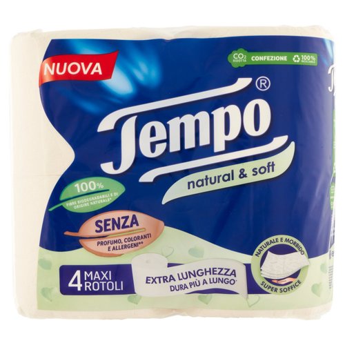 Tempo natural & soft Maxi Rotoli 4 pz
