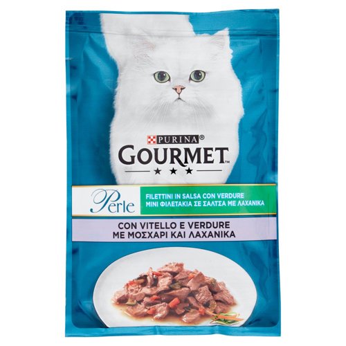 PURINA GOURMET Perle Filettini in Salsa con Verdure con Vitello e Verdure 85 g