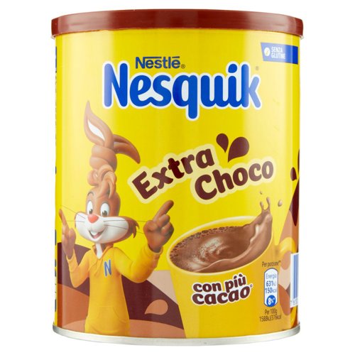 NESQUIK Extra Choco Preparato Solubile per Bevanda con Cacao Magro barattolo 390 g