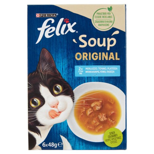 FELIX Soup Original (Merluzzo, Tonno, Platessa) 6 x 48 g