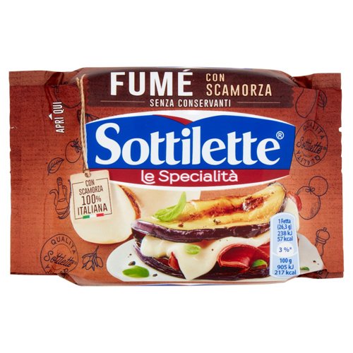 Sottilette Fumé con Scamorza -  formaggio fuso a fette con Scamorza - 158 g