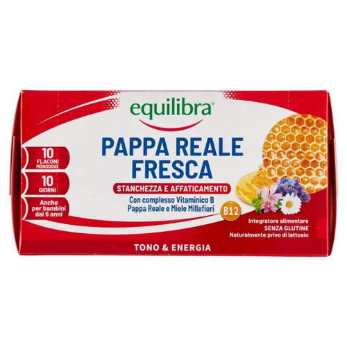 equilibra Pappa Reale Fresca Stanchezza e Affaticamento 10 Flaconi Monodose 150 ml