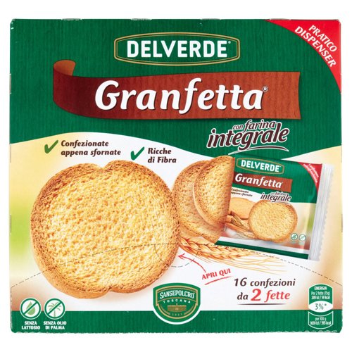 Delverde Granfetta con farina integrale 16 x 15 g