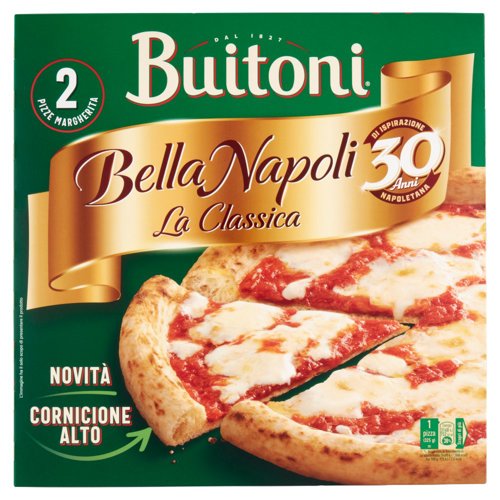 BUITONI Bella Napoli La Classica Margherita Pizza Surgelata 2 pizze 650 g