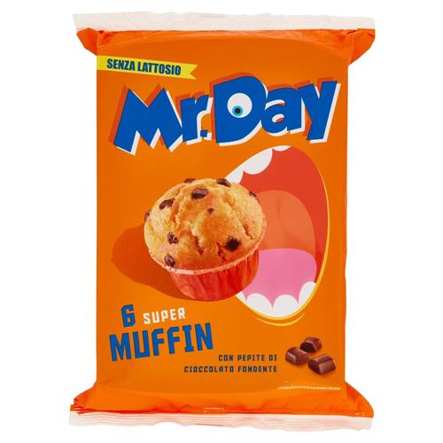 Mr.Day 6 Super Muffin con Pepite di Cioccolato Fondente 6 x 50 g