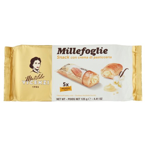 Matilde Vicenzi Millefoglie Snack con crema di pasticceria 125 g