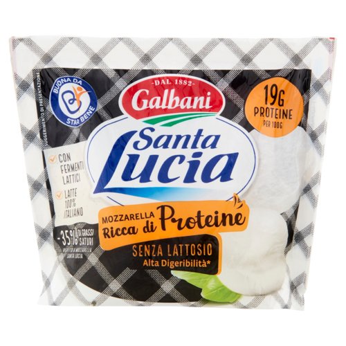 Galbani Santa Lucia Mozzarella Ricca di Proteine Senza Lattosio 100 g