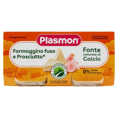 Plasmon Omogeneizzato Formaggino fuso e Prosciutto* 2 x 80 g