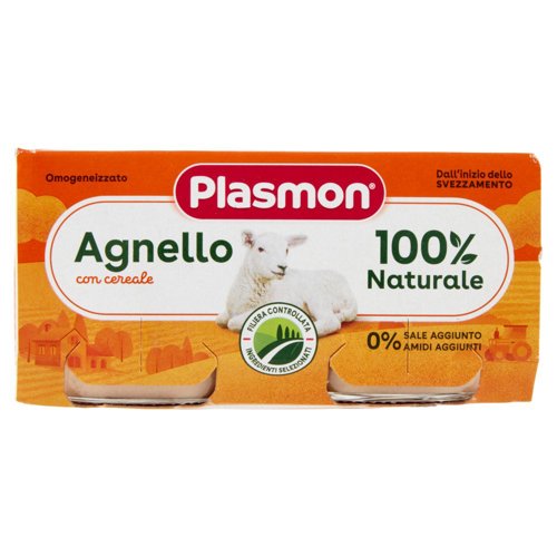 Plasmon Omogeneizzato Agnello con cereale 2 x 80 g