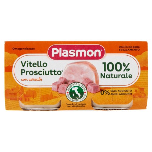 Plasmon Omogeneizzato Vitello Prosciutto* con cereale 2 x 80 g