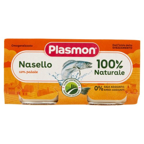 Plasmon Omogeneizzato Nasello con patate 2 x 80 g
